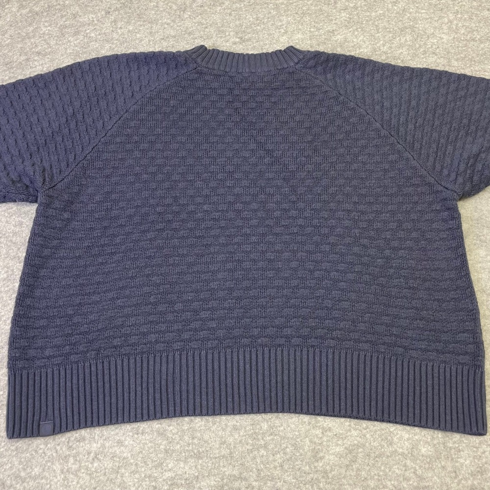 Lululemon Textured Knit Cashmere Blend Sweater M/L Navy Blue Raglan Pullover - Picture 11 of 16